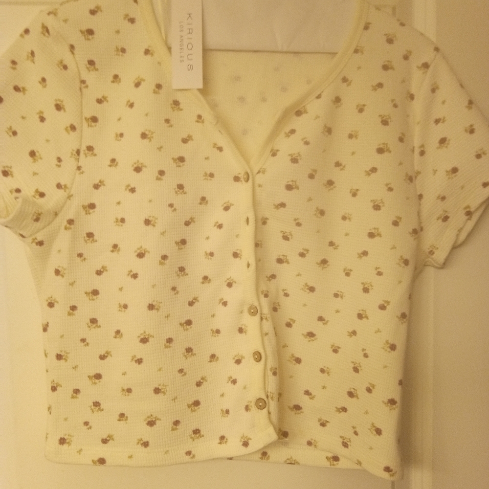 NET SHORT BUTTON UP TOP